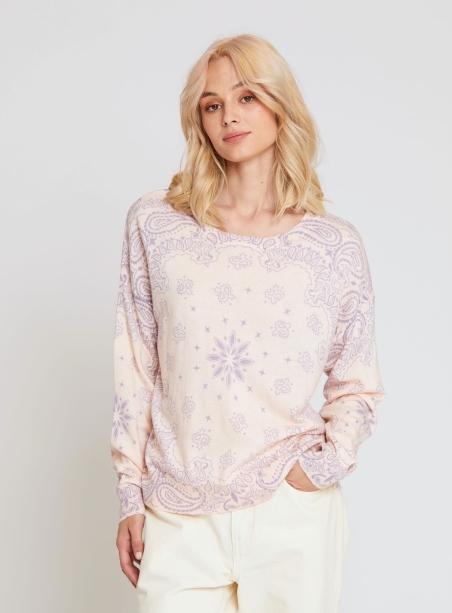 Pull Edmond l'Insolente chamalow violet