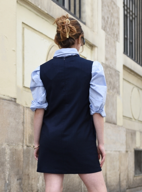 Margot Navy Striped Dress