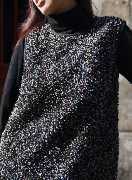 Margot Black Sequin Dress