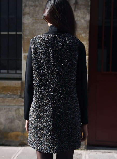 Margot Black Sequin Dress