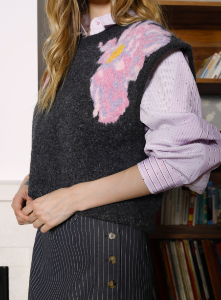 Pull sans manches Helsa carbone