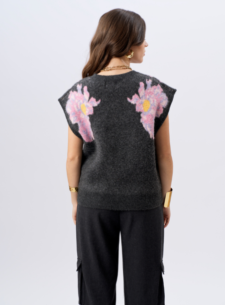 Helsa carbon sleeveless sweater