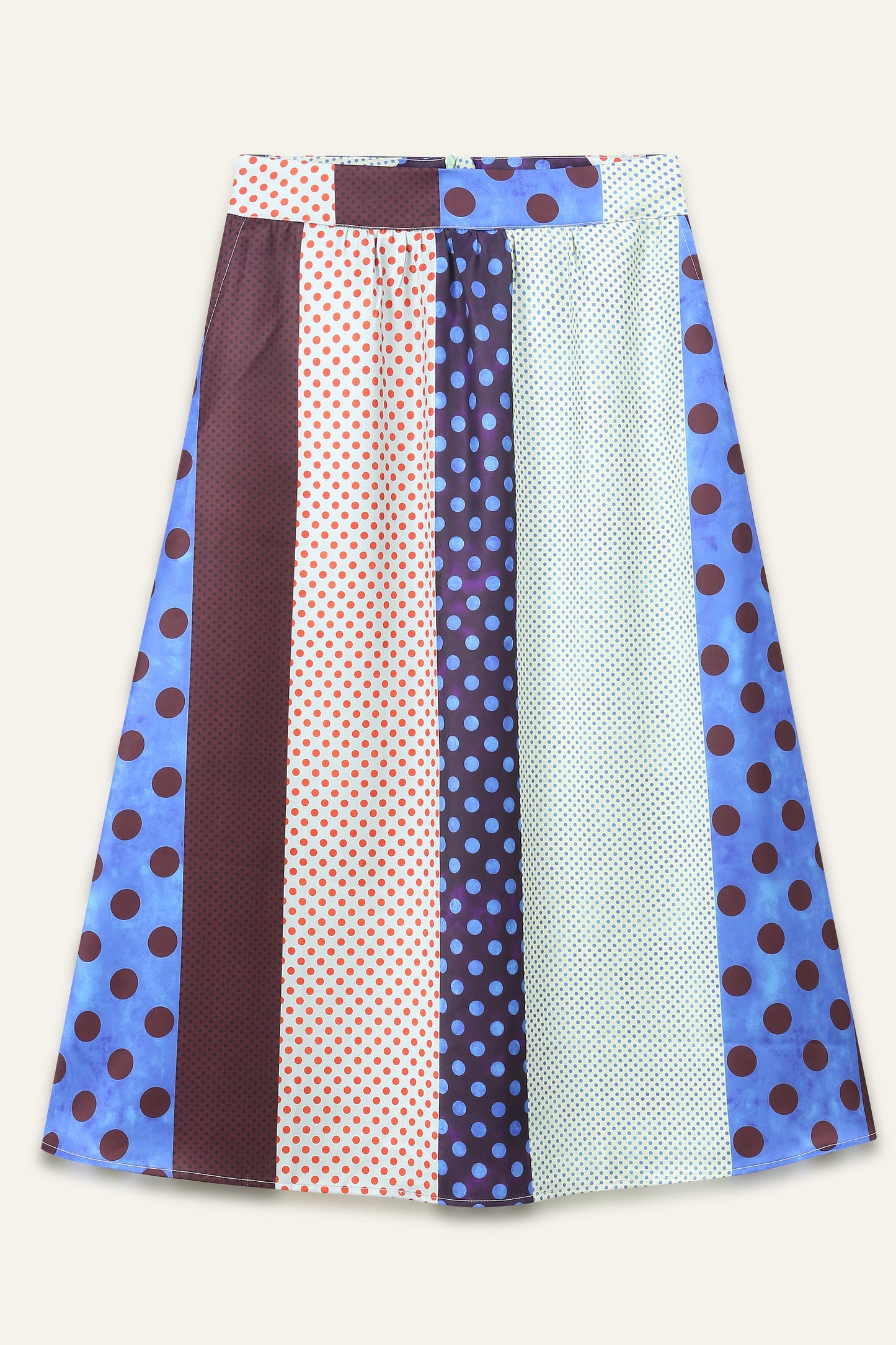 Jupe longue multicolore Acacia - Pois