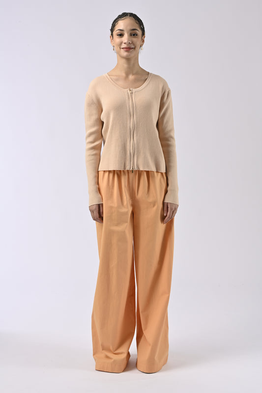 Gilet zippé Alicia Beige