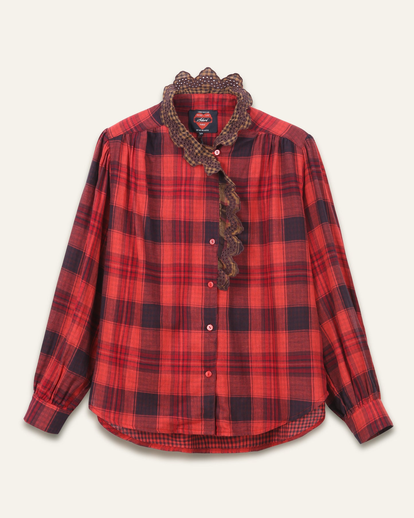 Chemise Alya - Carreaux Rouges