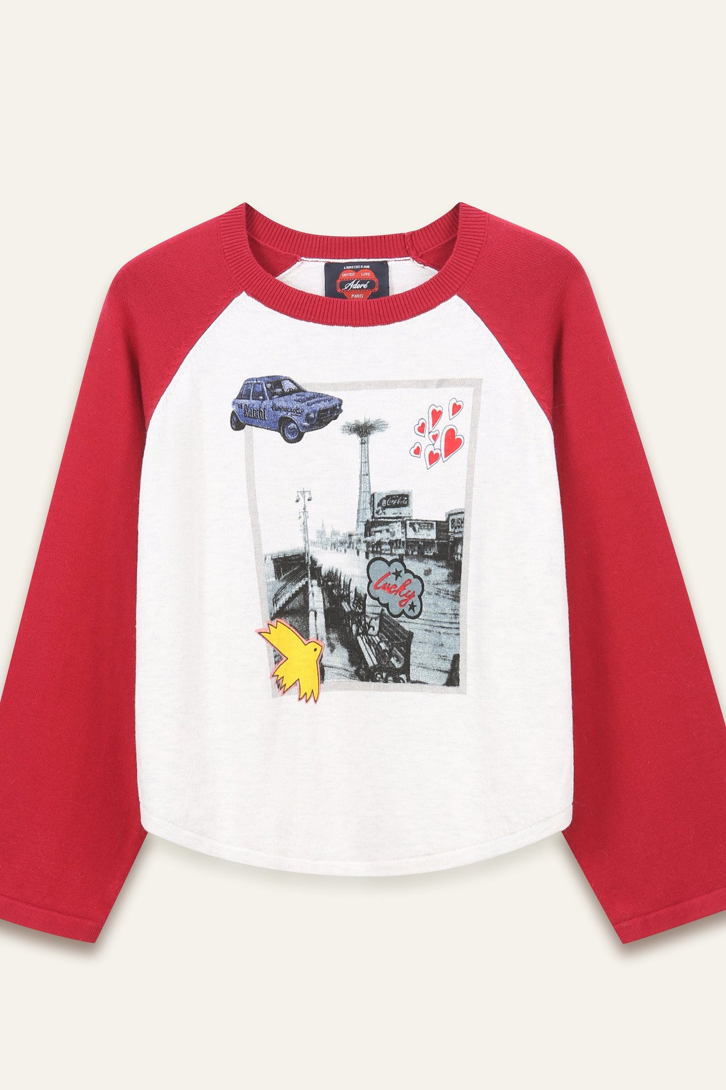 Pull Angelica - Ecru et Rouge