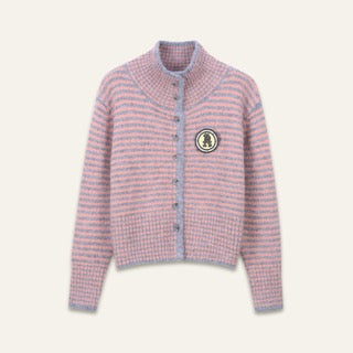Pull rayé Armanda - Gris et rose