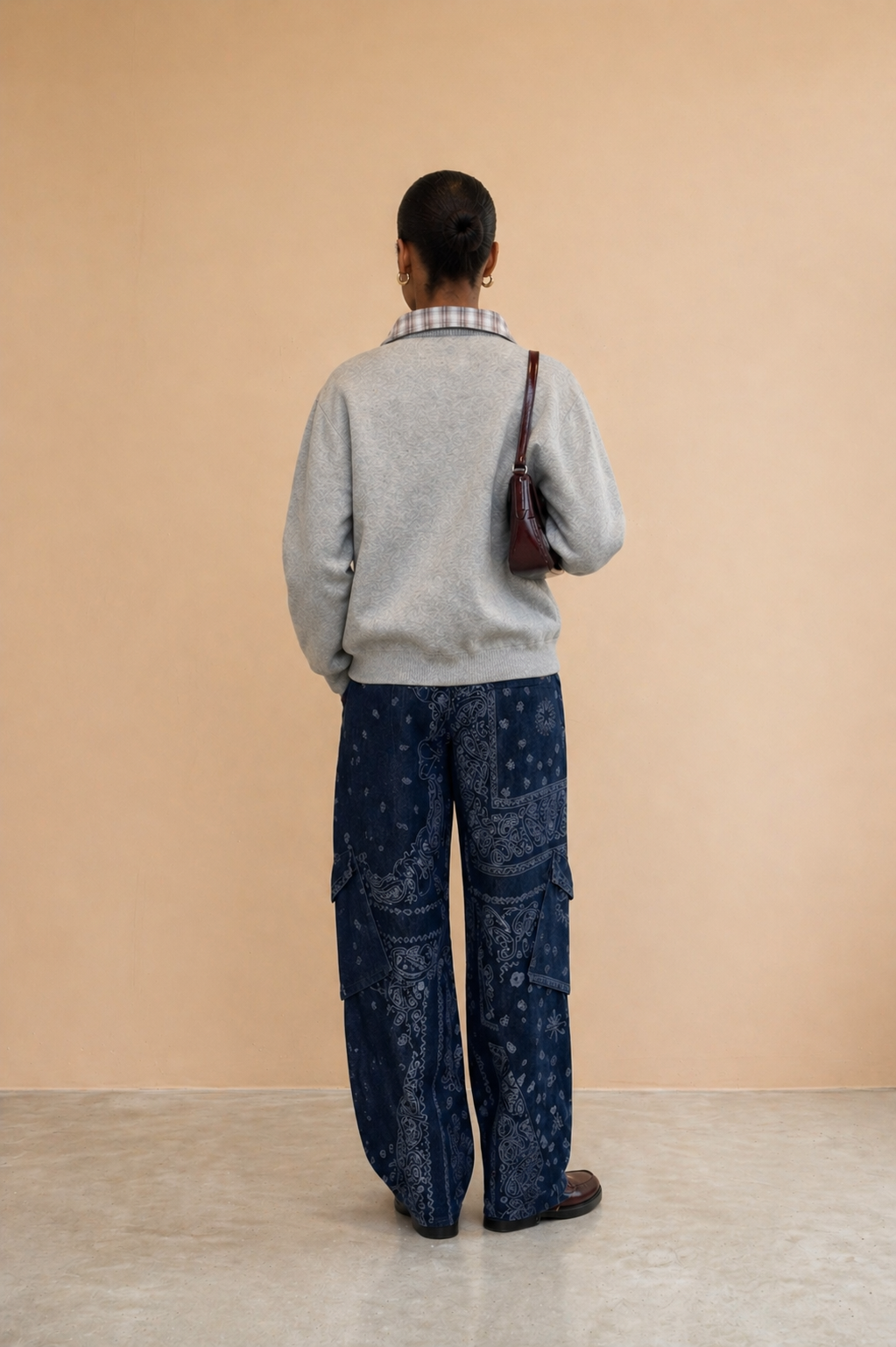 Pantalon cargo bandana Timeo - Bandana Denim