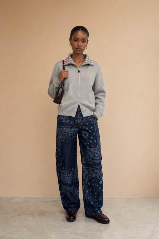 Pantalon cargo bandana Timeo - Bandana Denim