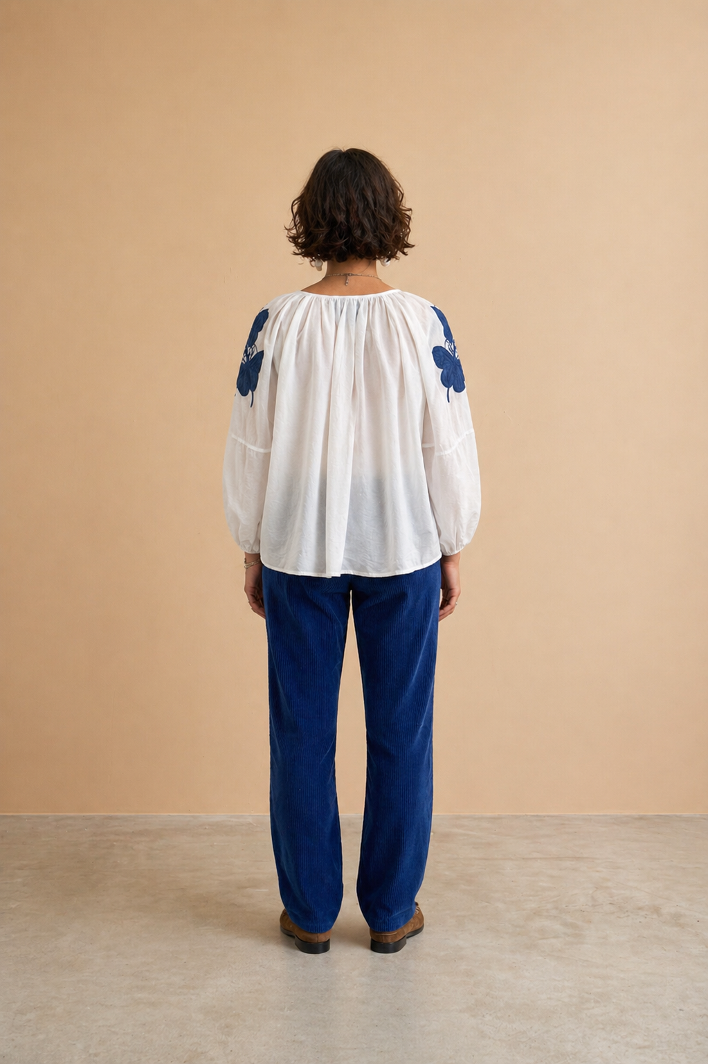 Blouse broderies Blora - Ecru