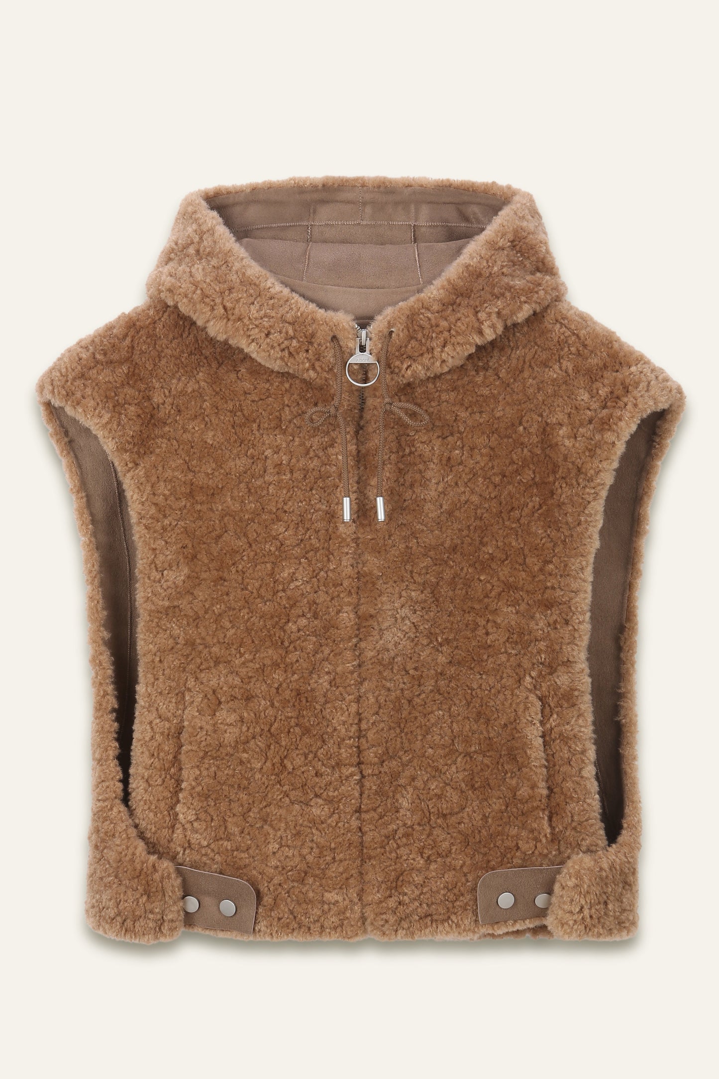 Veste sans manches fausse fourrure Delia - Beige