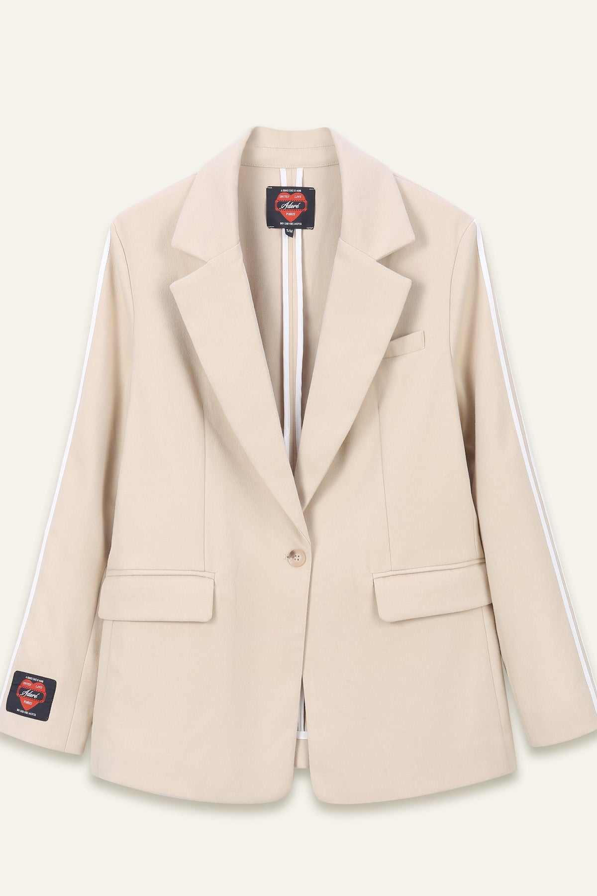 Veste blazer avec rayures sport Nellian - Beige