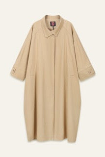 Trench long en coton Toscane - Beige