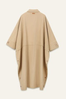 Trench long en coton Toscane - Beige
