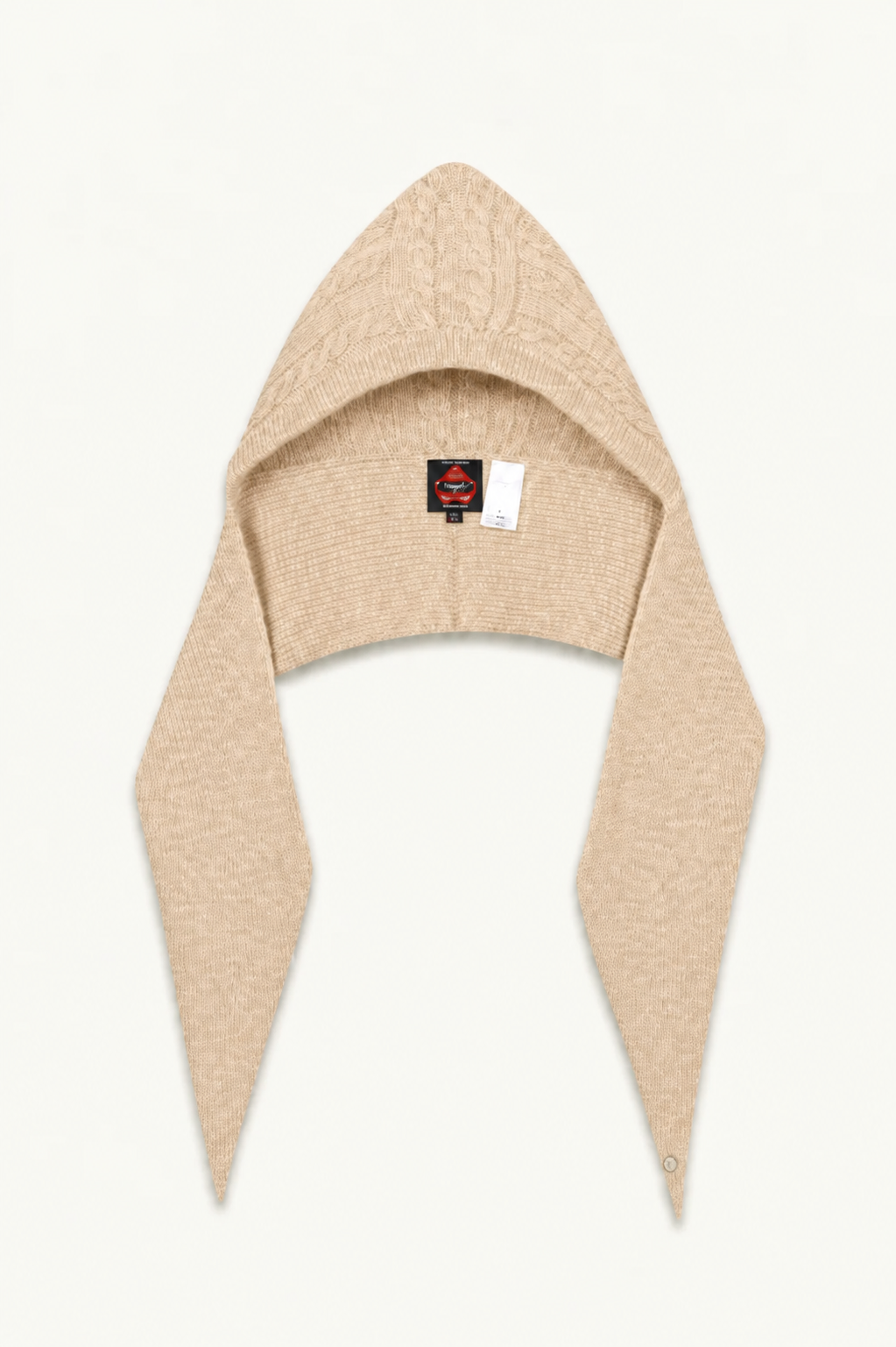Capuche écharpe en maille Augusta - Beige