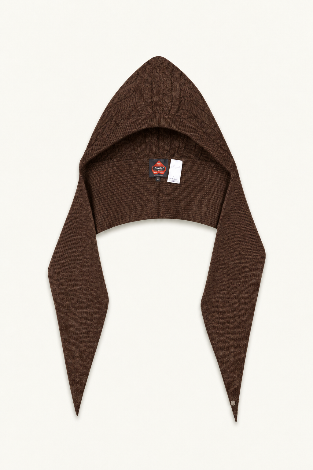 Capuche écharpe en maille Augusta - Choco