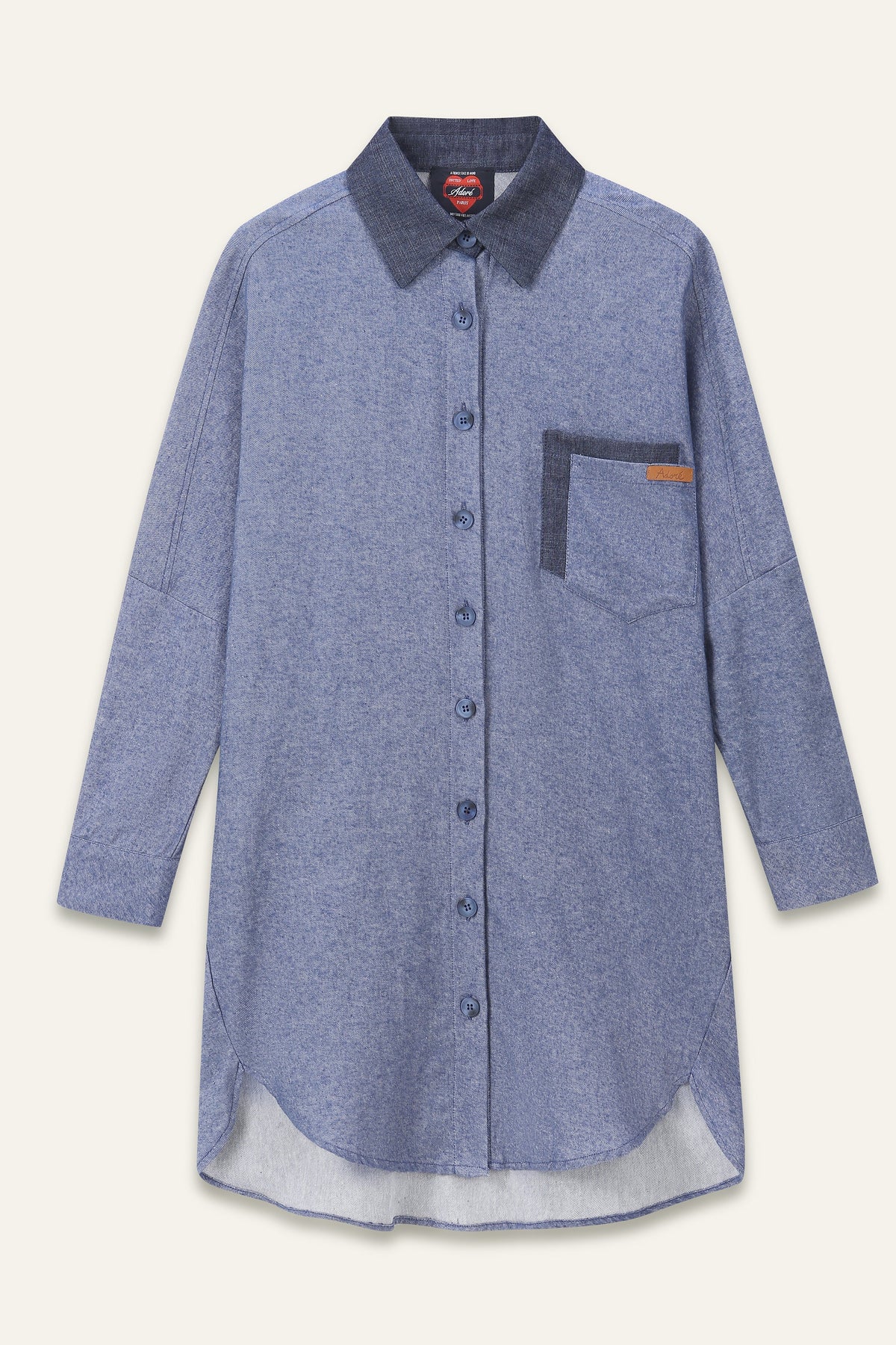 Robe chemise en jean Izy - Denim