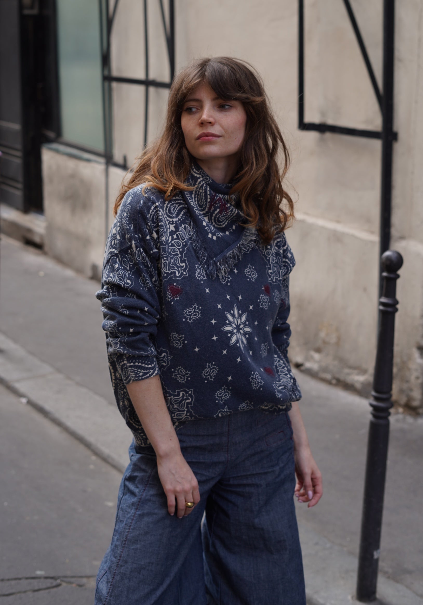 Pull Linda Bandana aux Broderies