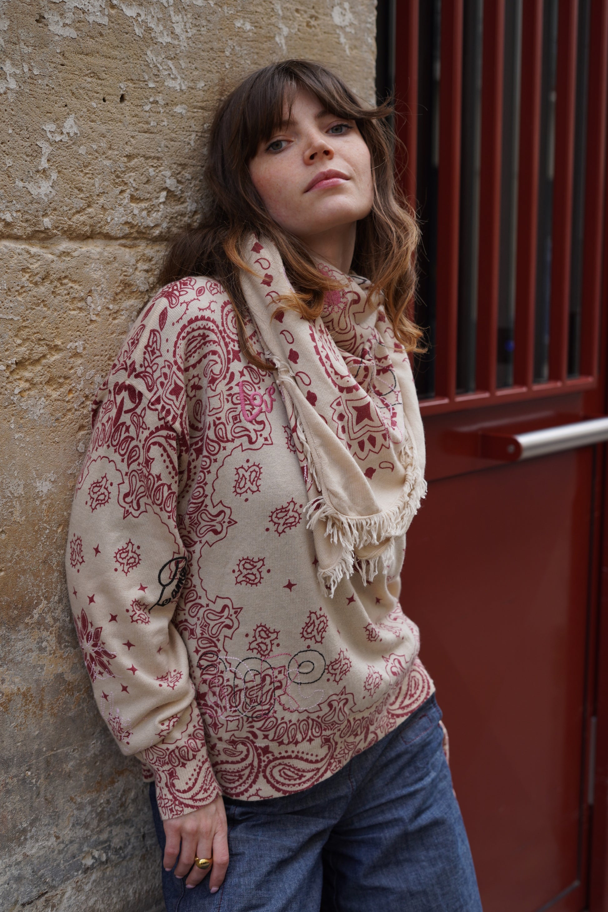 Pull Linda Bandana aux Broderies