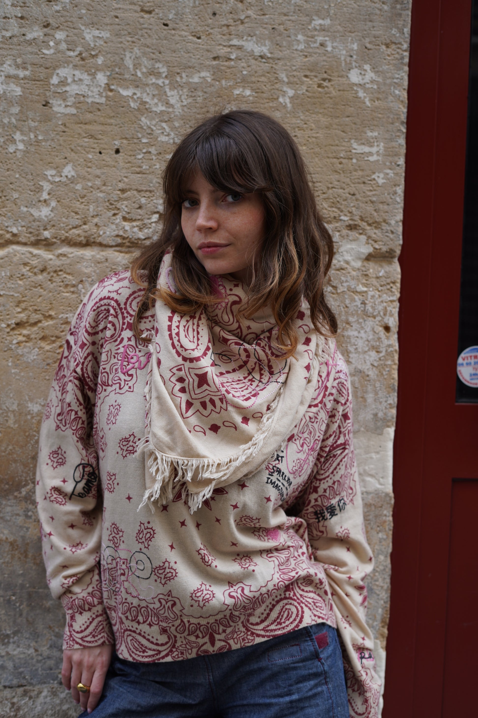 Pull Linda Bandana aux Broderies