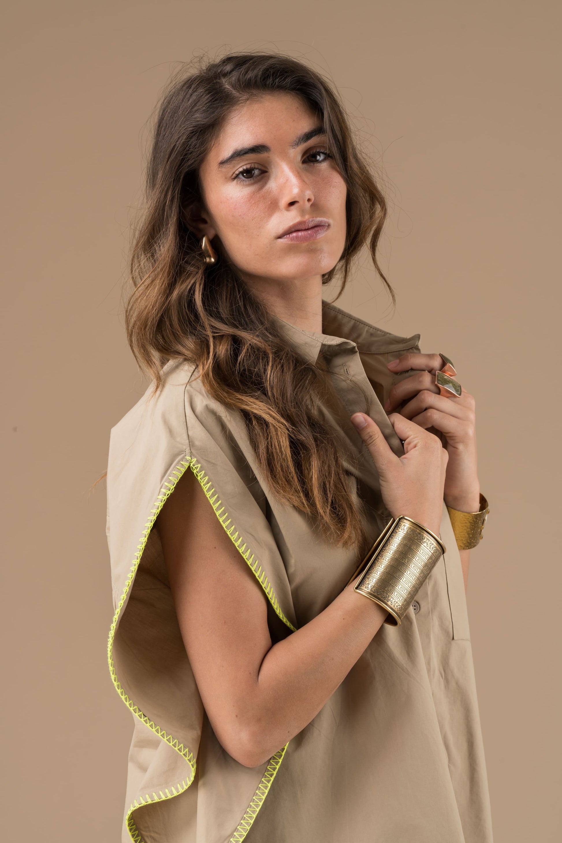 Chemise Fabiola Cuivre sans manches