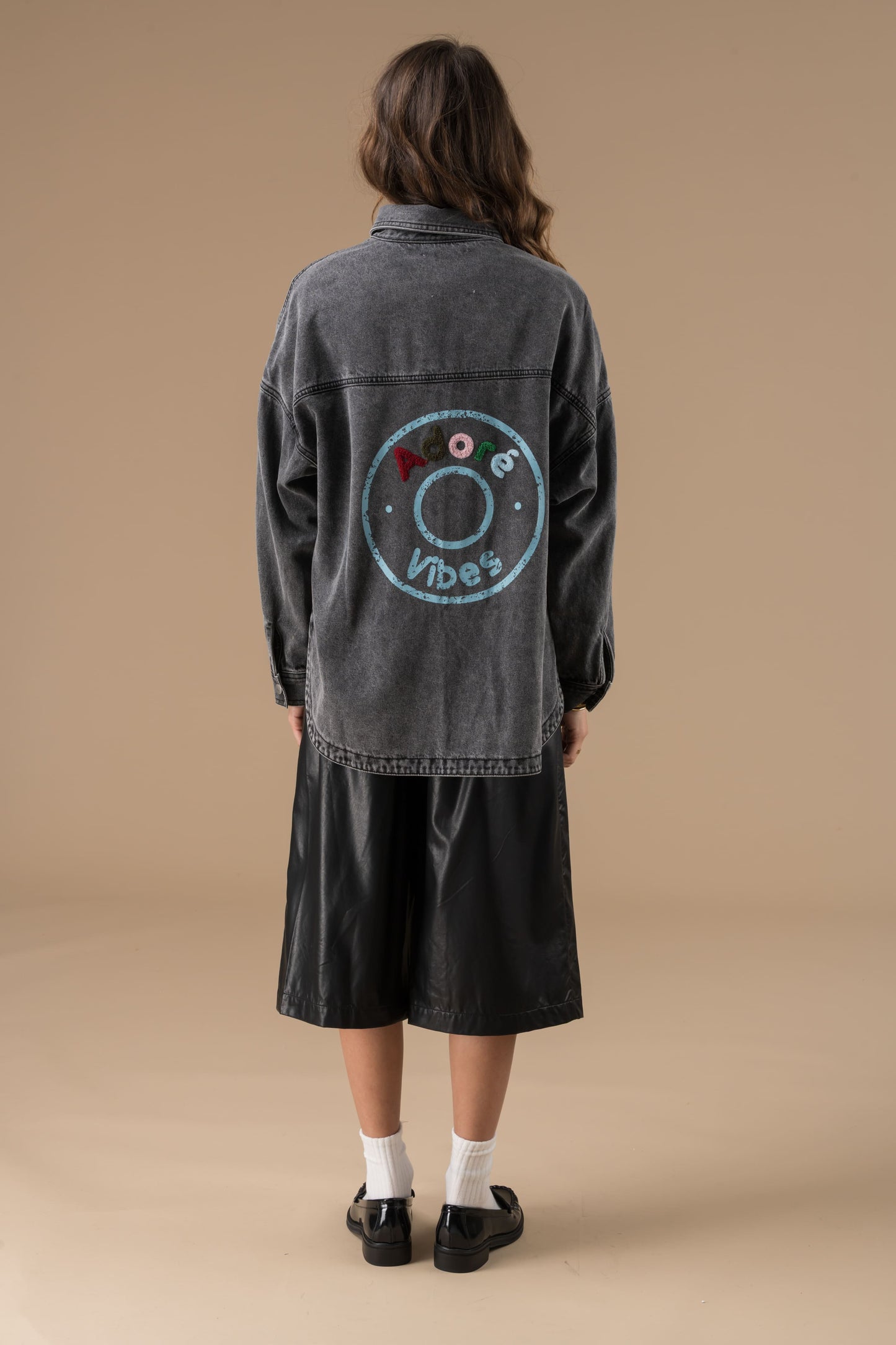 Chemise Bertie Denim Gris manches longues