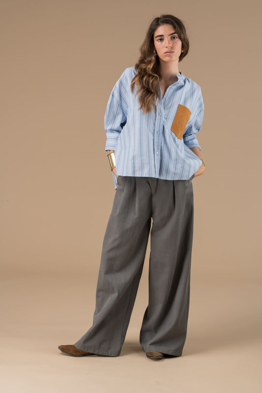 Blouse Cyrielle Rayures bleues