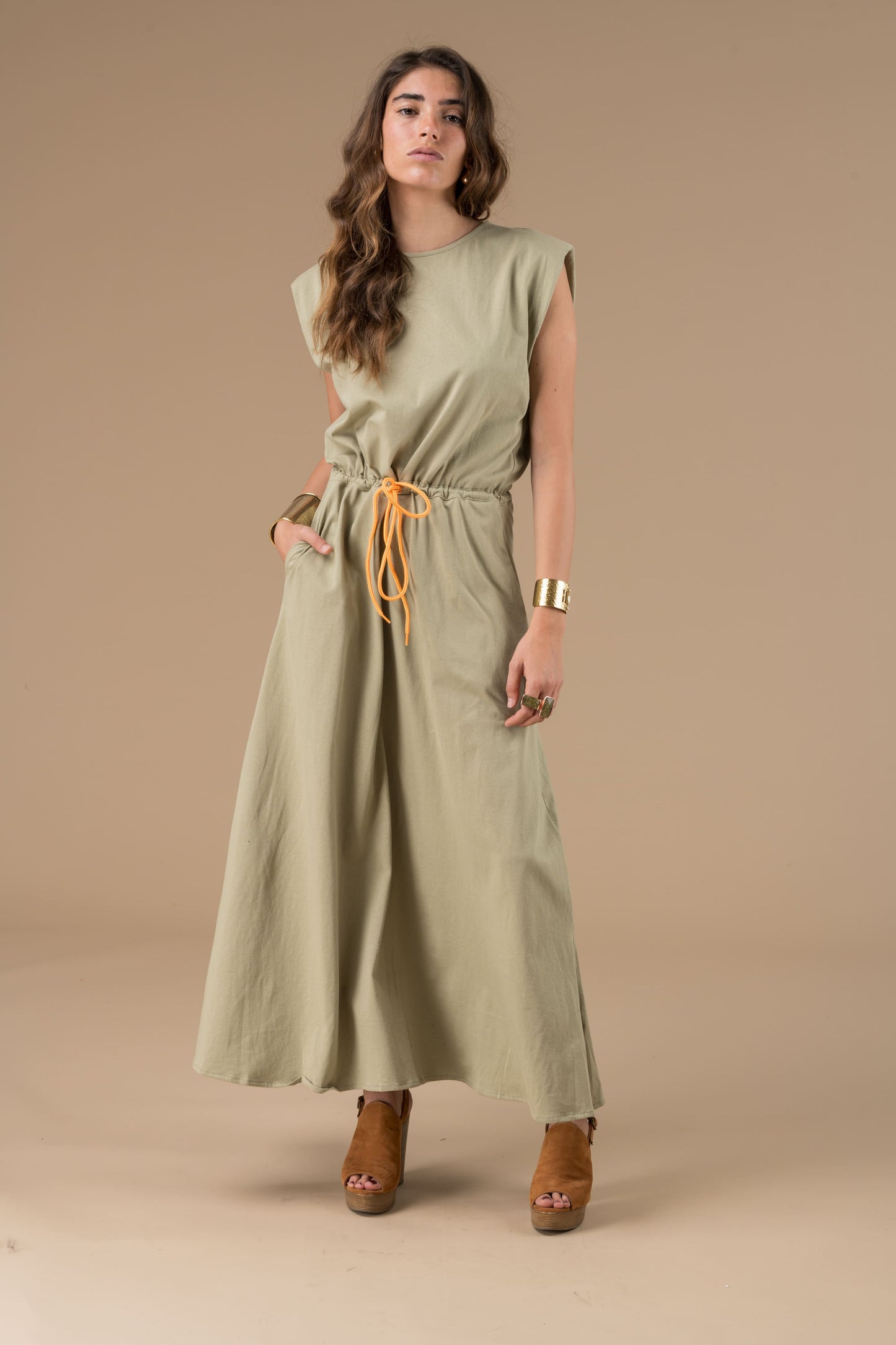 Robe Margareth Kaki