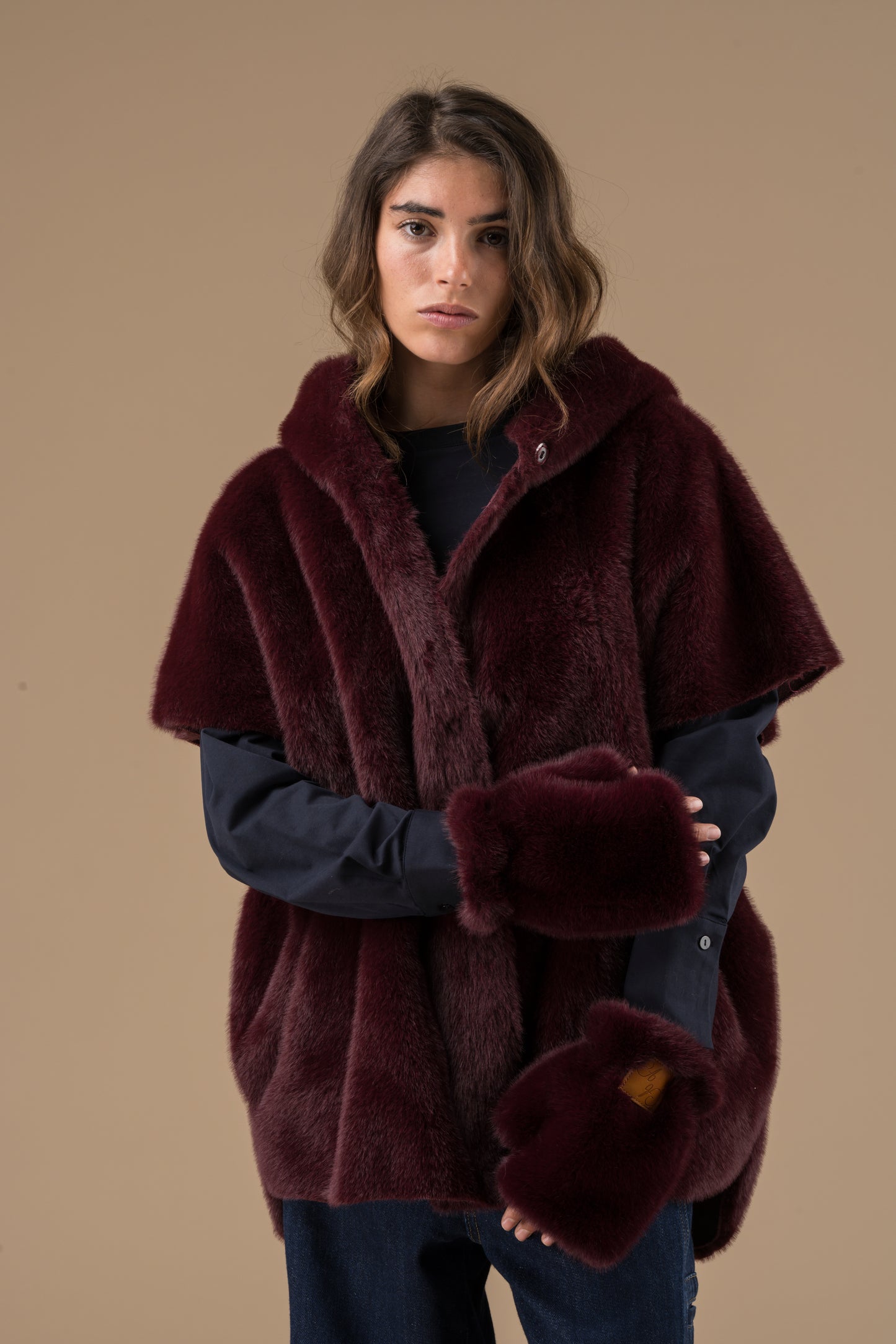 Mitaines Bimba en fausse fourrure douce