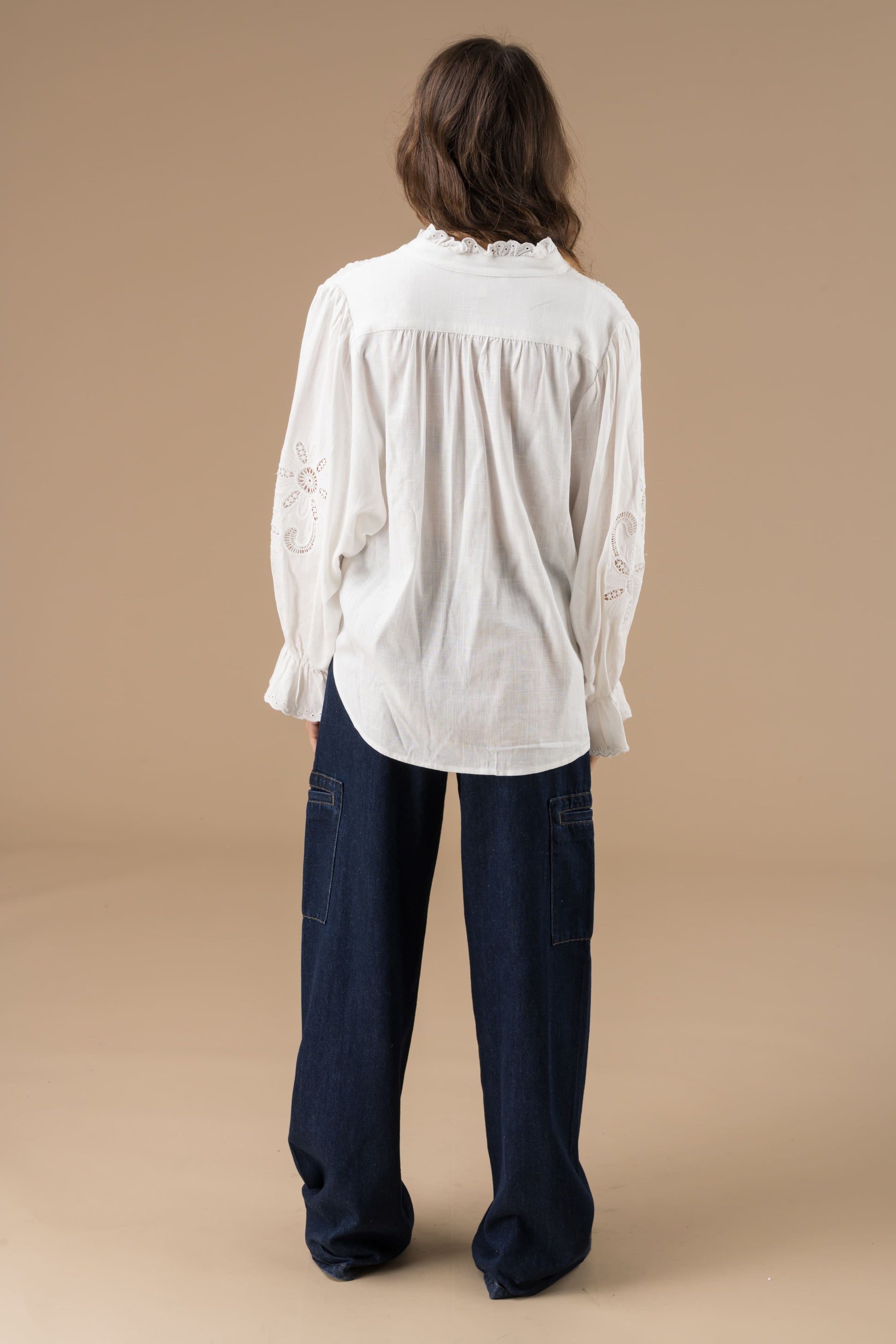 Chemise Kimber Ecru manches longues