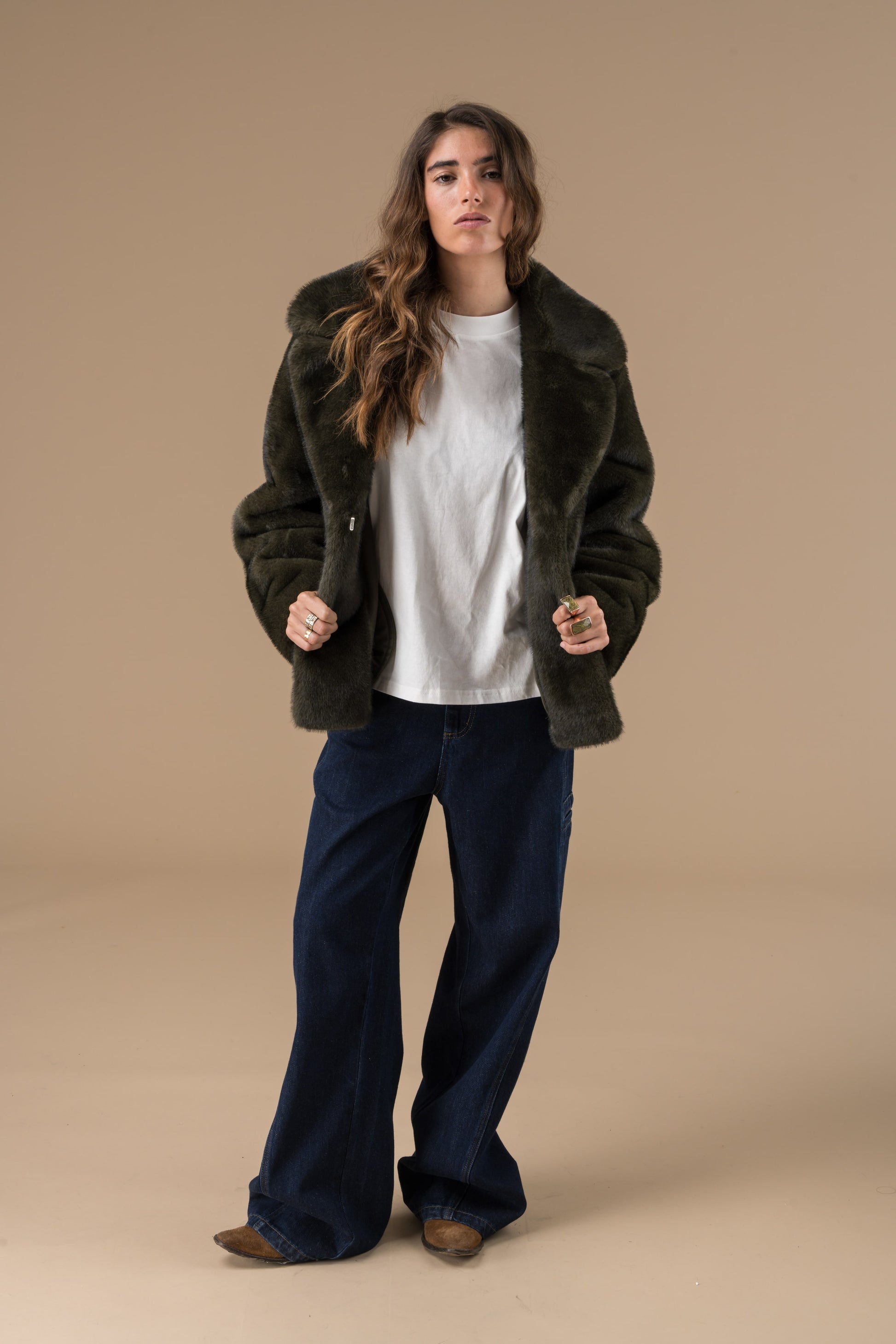 Manteau Oxana et col large à revers