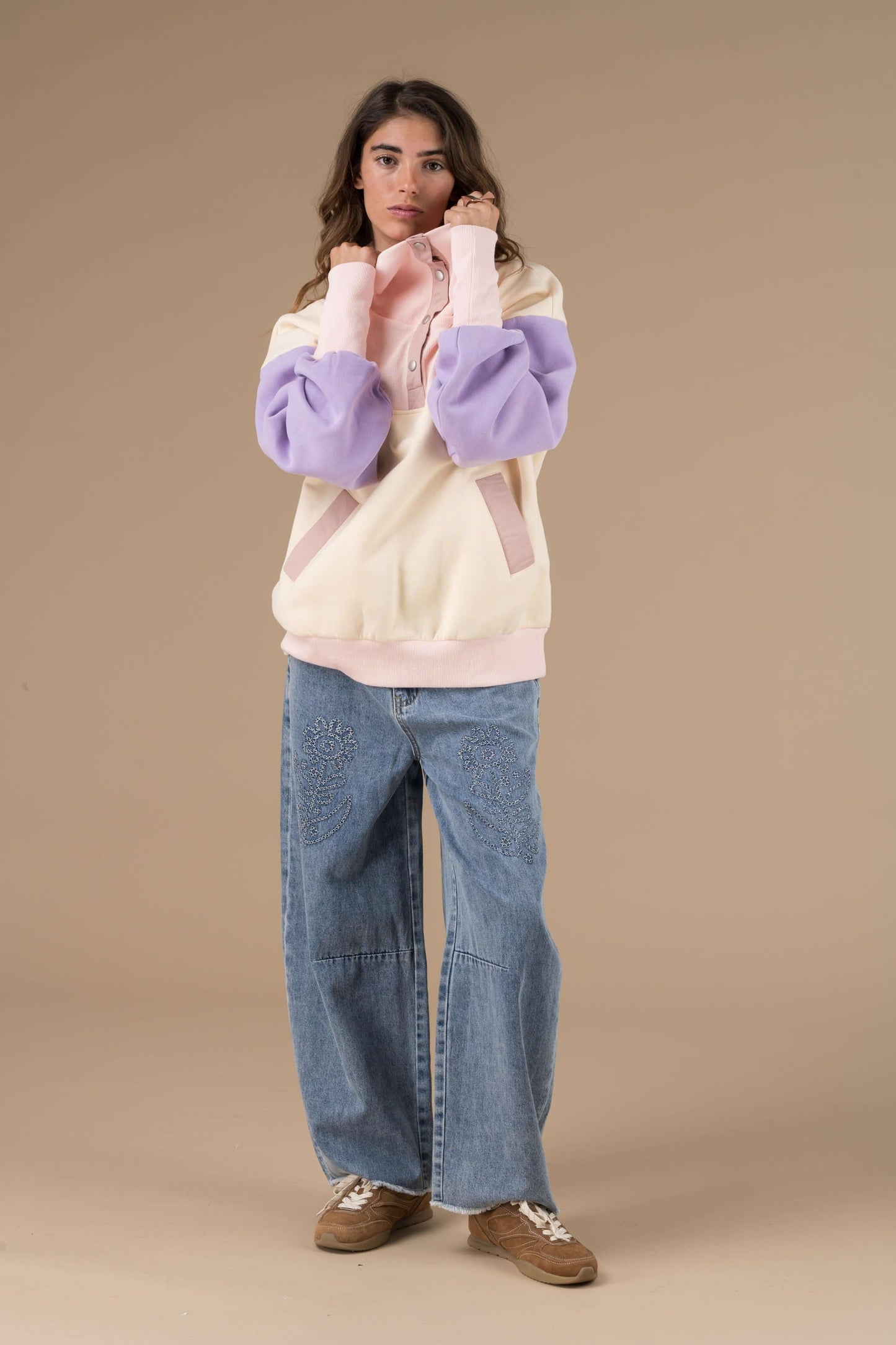 Pantalon Timothe fluide taille haute denim