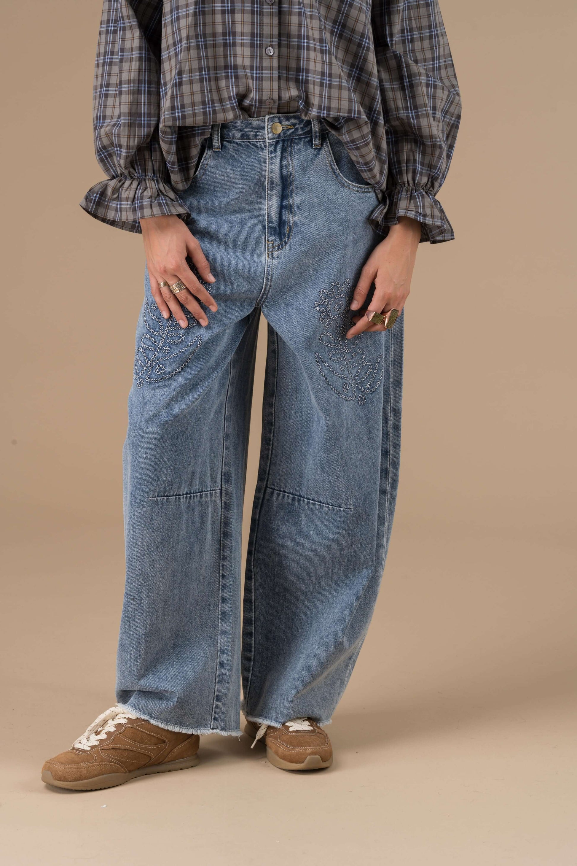 Pantalon Timothe fluide taille haute Denim