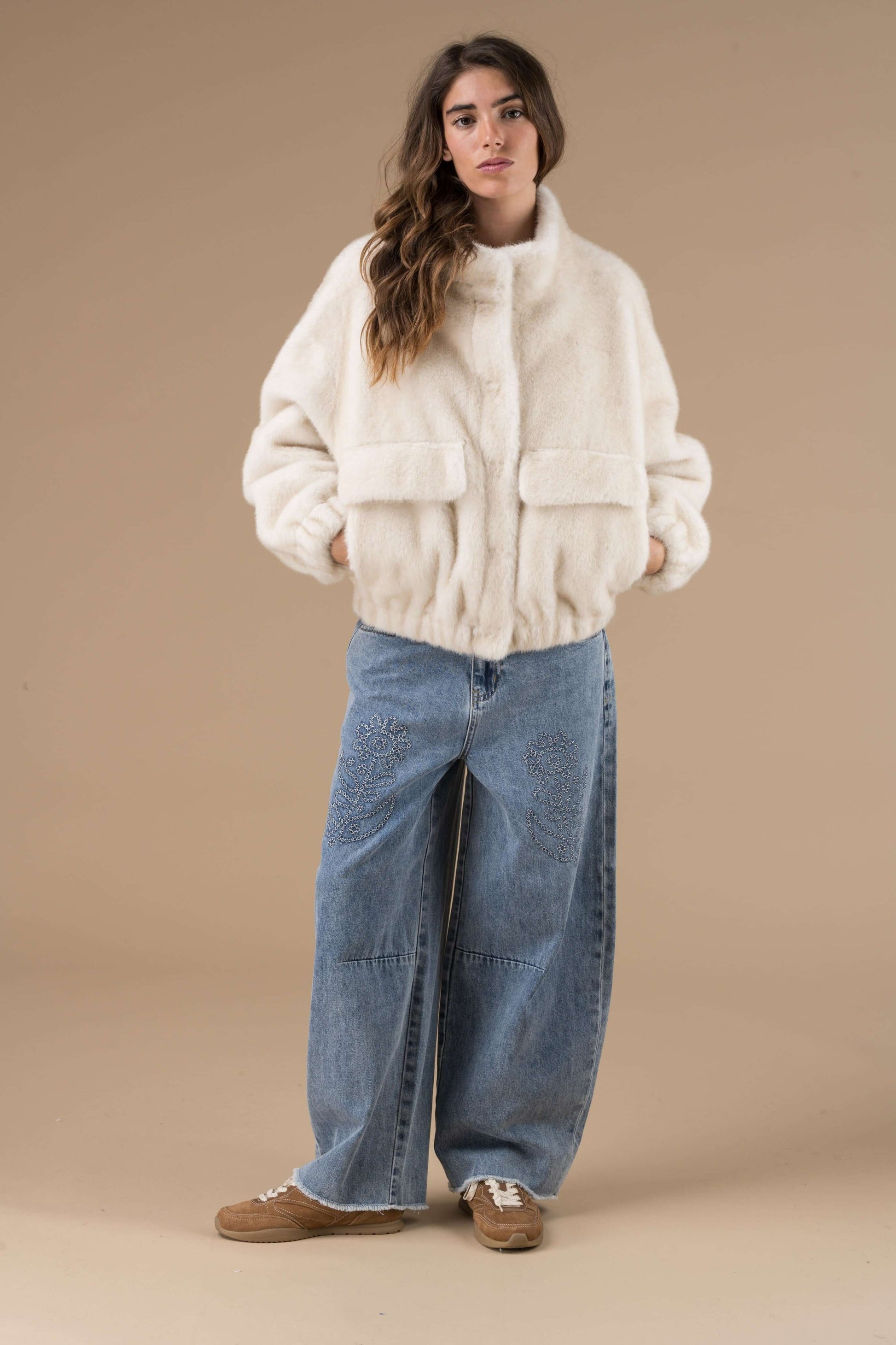 Pantalon Timothe fluide taille haute Denim