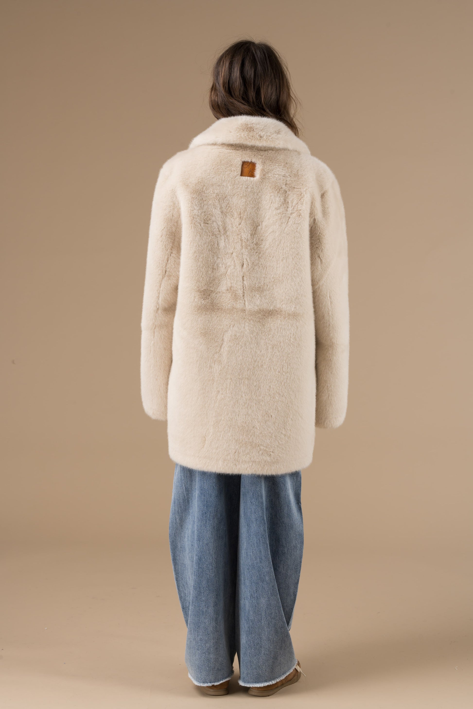 Manteau Tatiana fourrure et col tailleur
