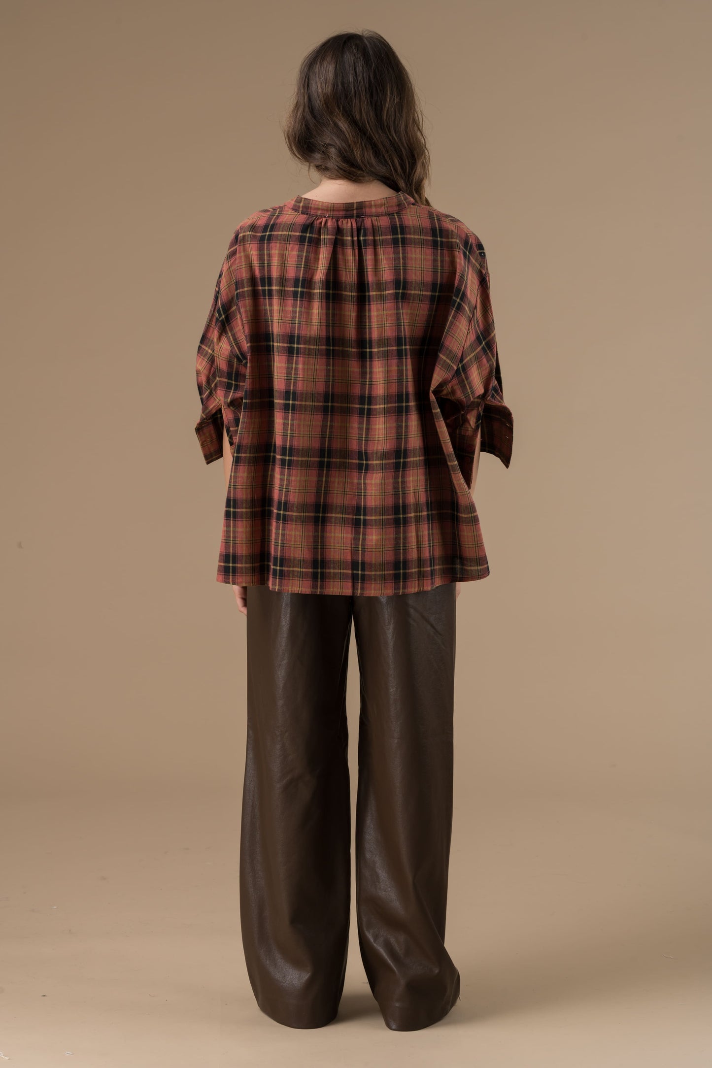 Blouse Cyrielle Rayures bordeaux et grise