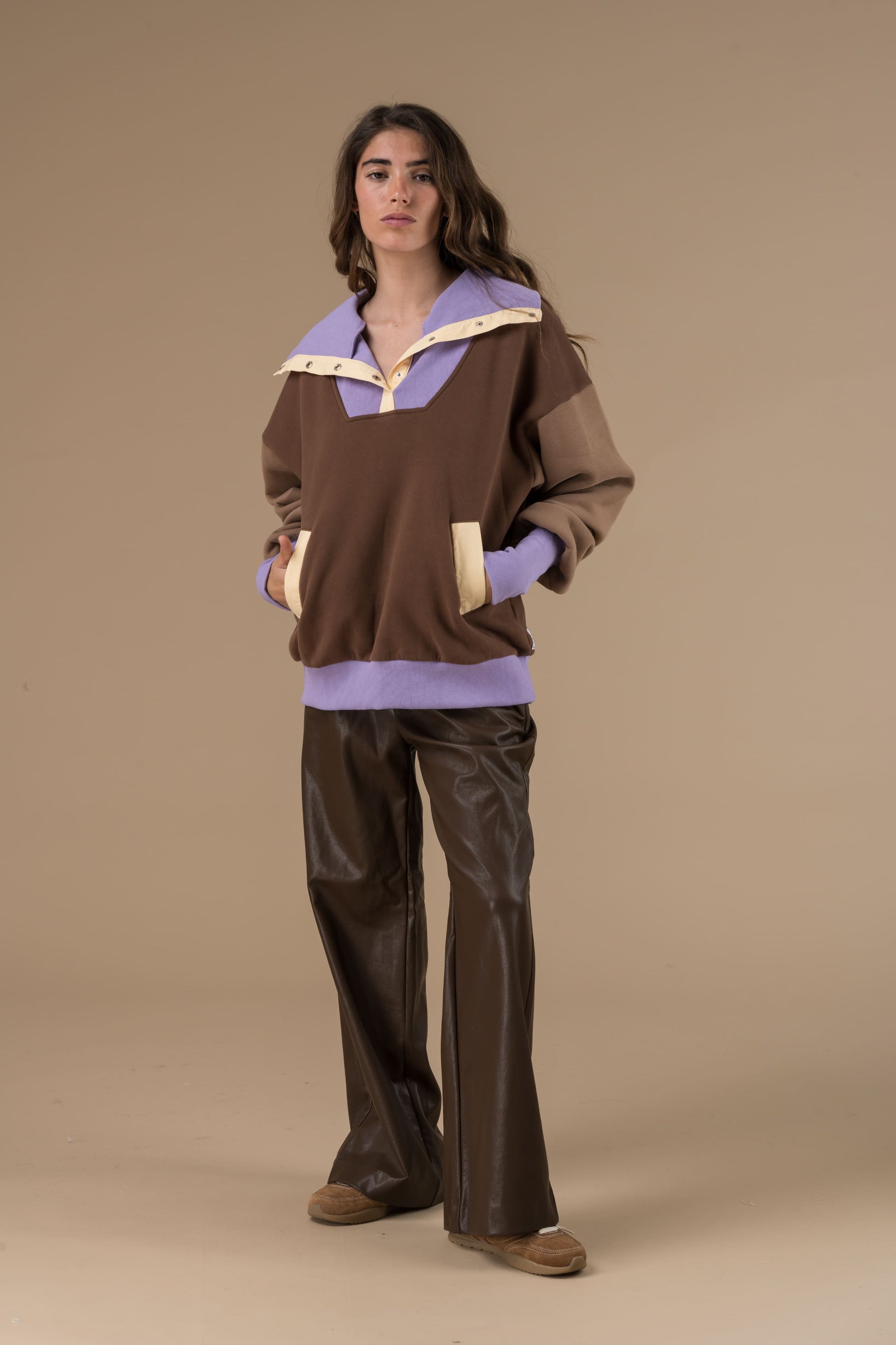 Sweat Irene Chocolat manches longues