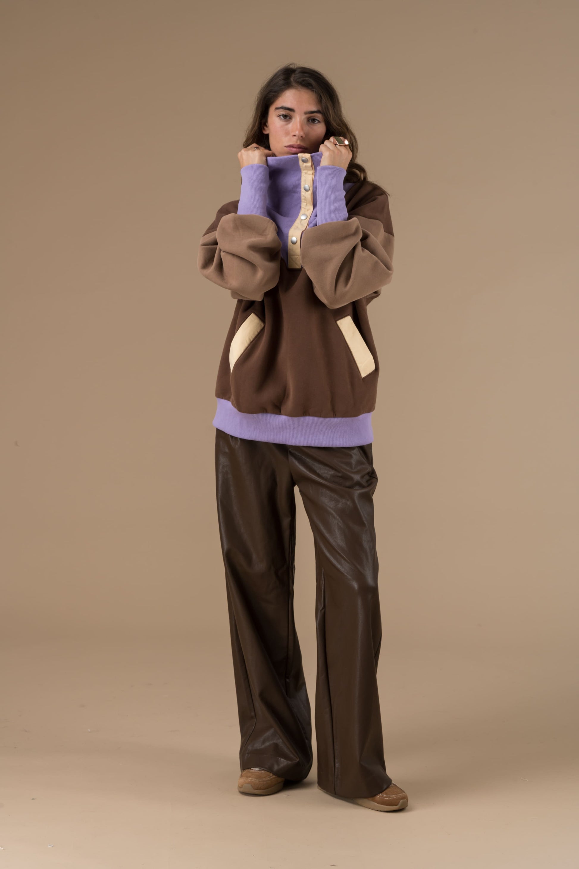 Sweat Irene Chocolat manches longues