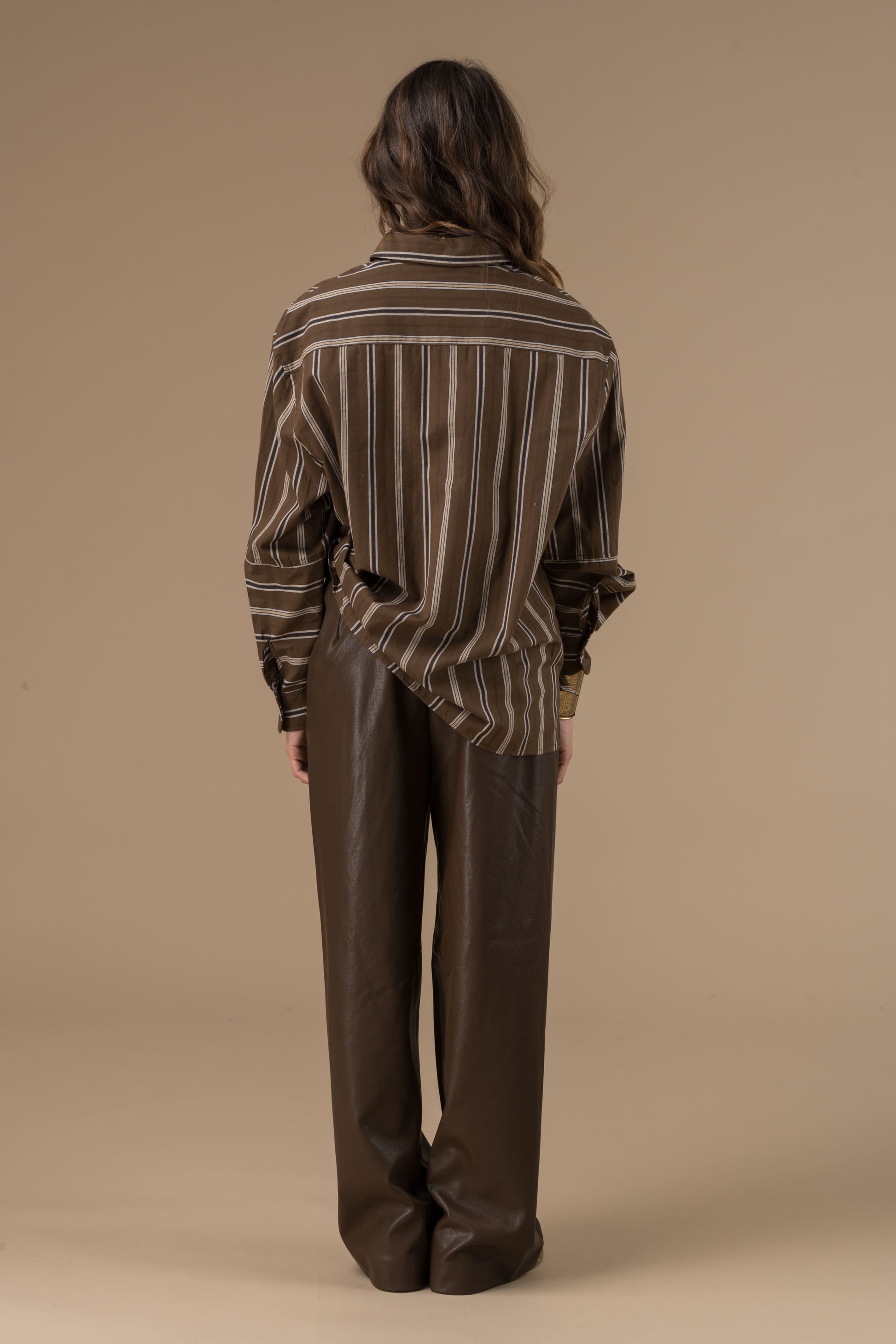 Chemise Daria Rayures Chocolat