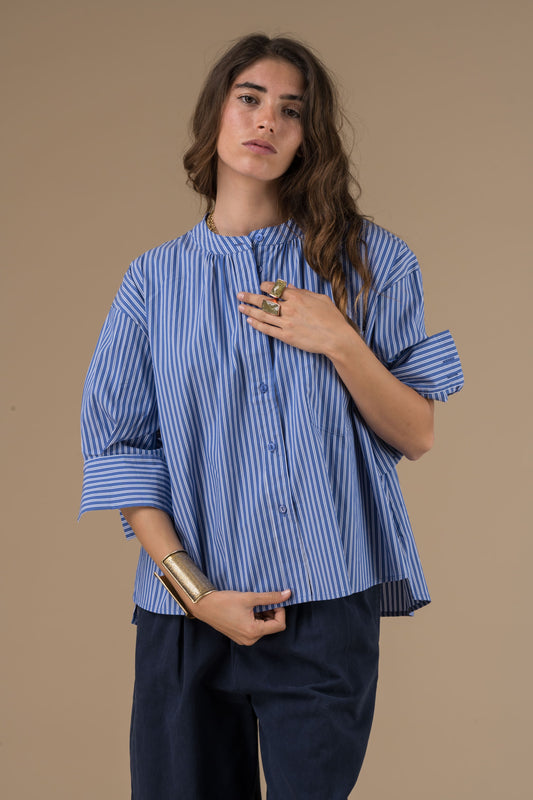 Blouse Cyrielle Rayures bleues