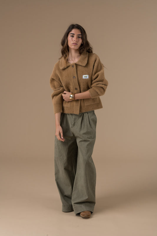 Gilet Honorine manches longues en maille douce