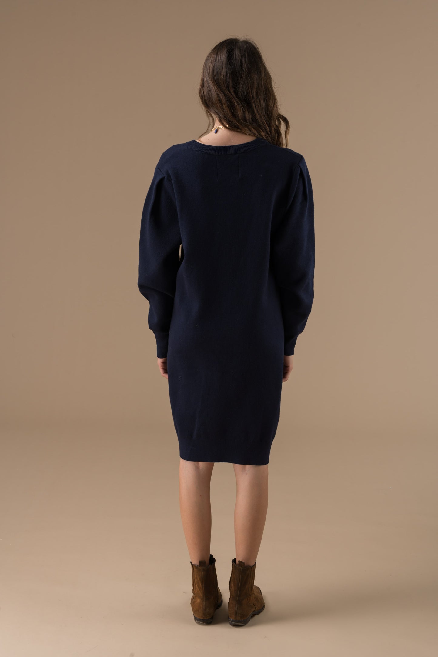 Robe Isilde en maille à manches longues