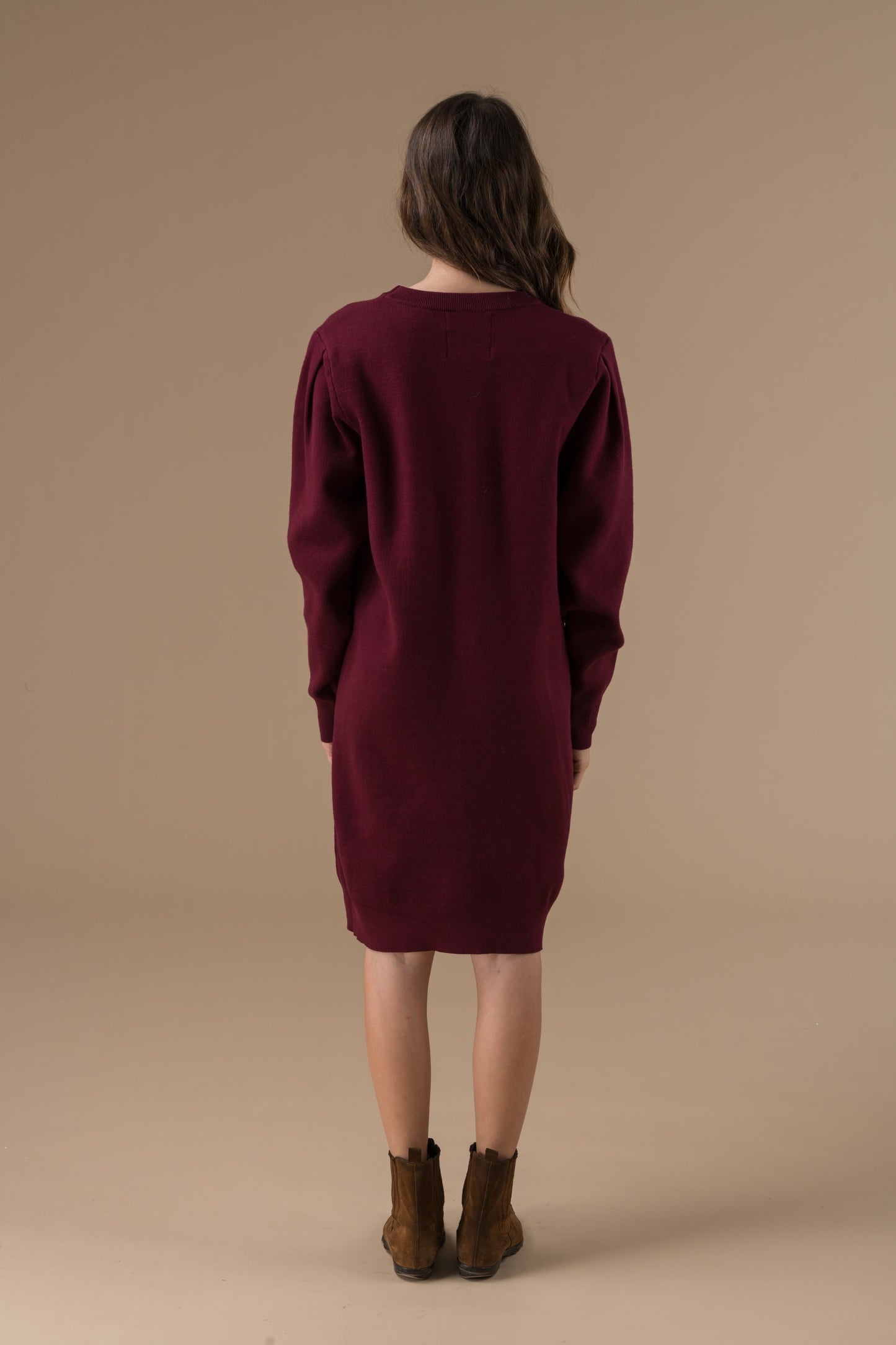 Robe Isilde en maille à manches longues