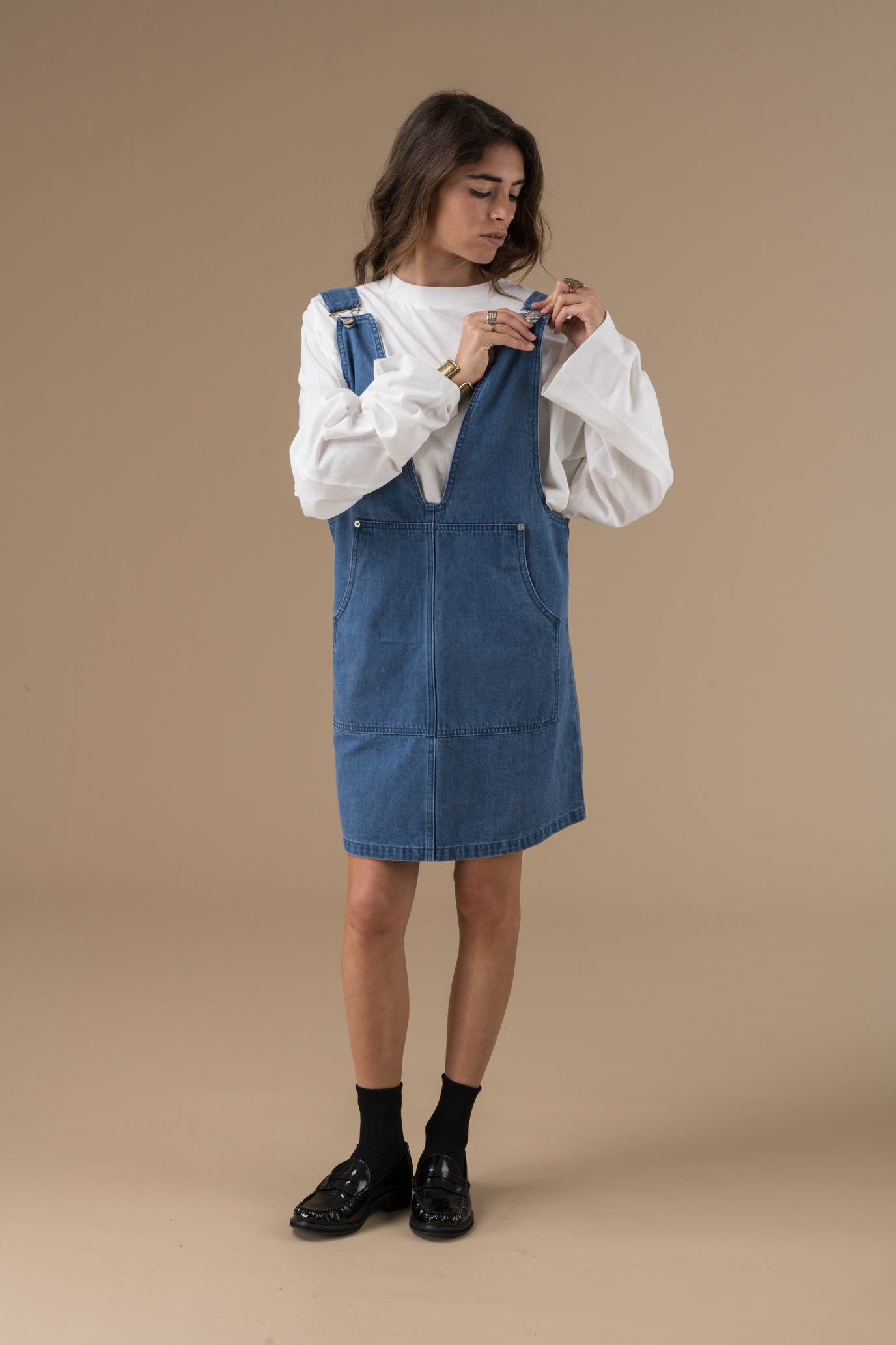 Robe salopette Paulina en coton