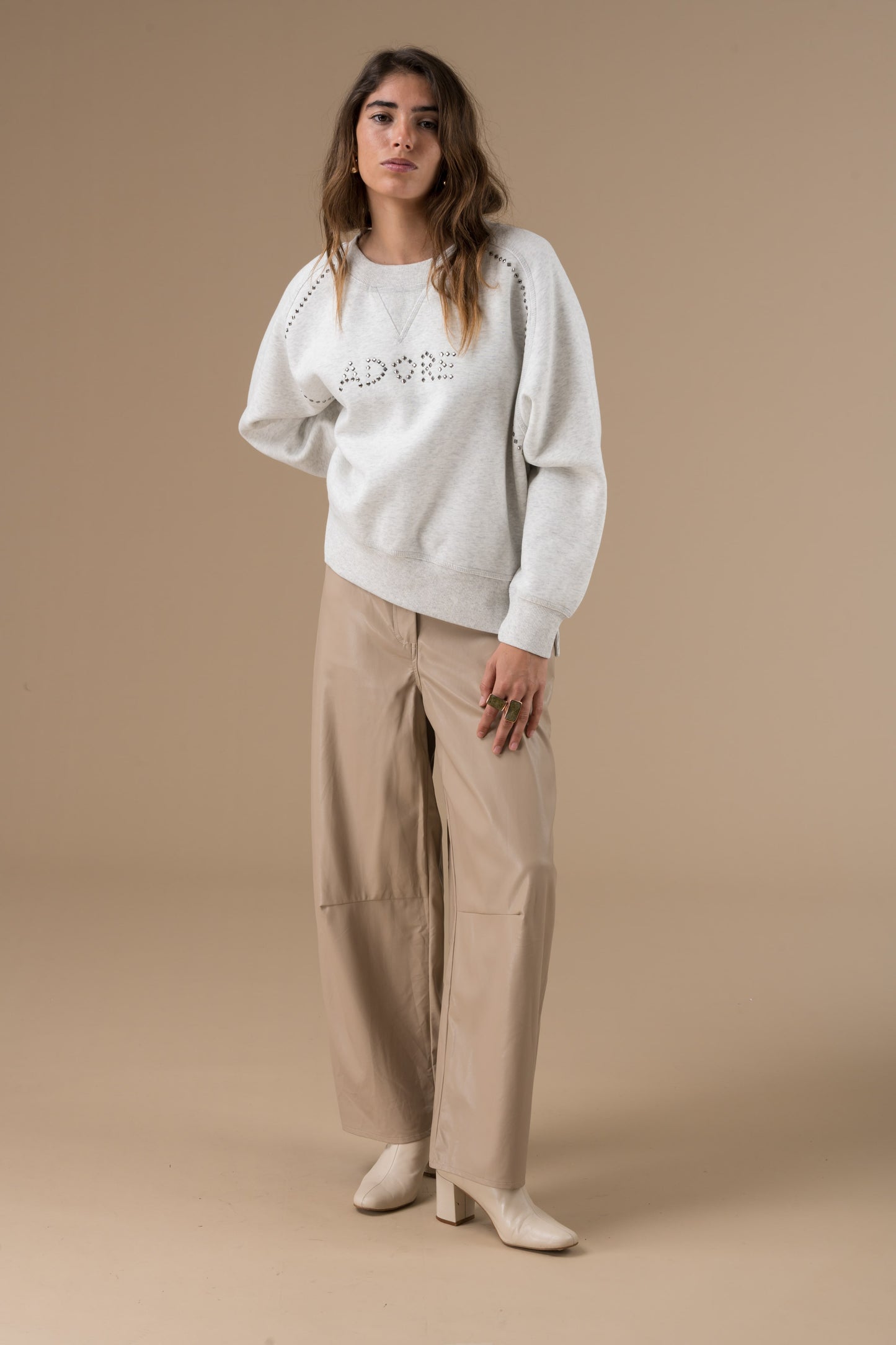 Pantalon Alyzee en simili cuir