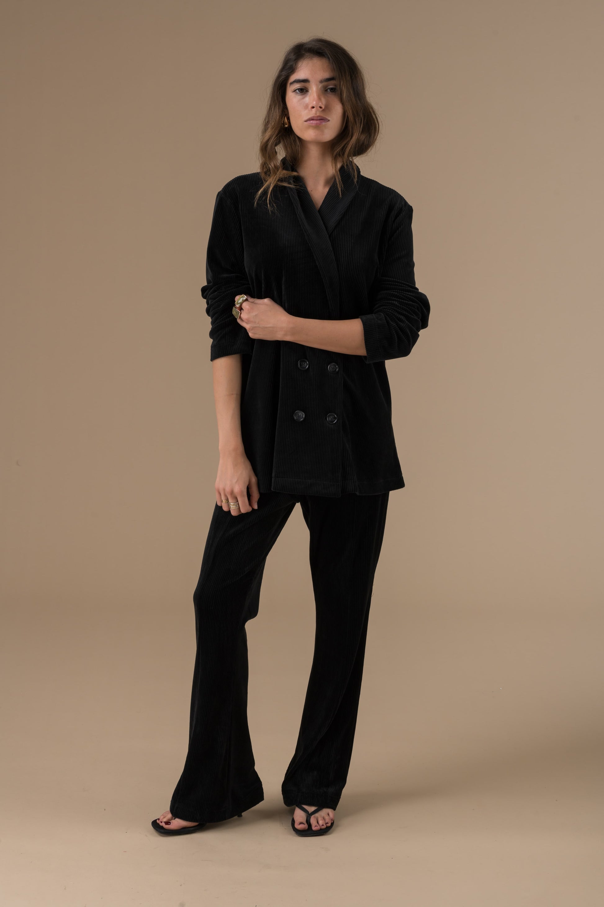 Pantalon Cassie droit taille haute