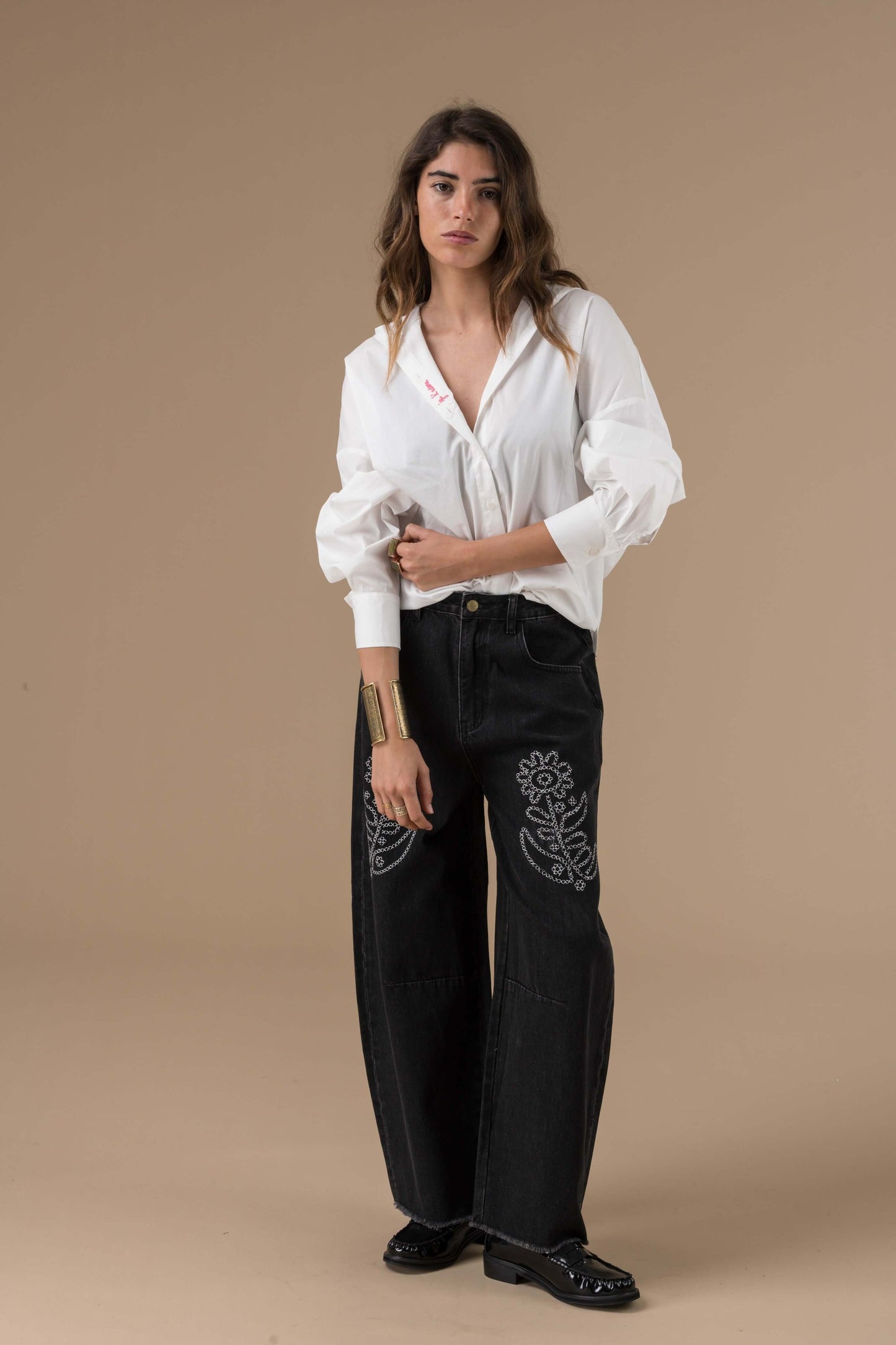 Pantalon Timothe fluide taille haute noir