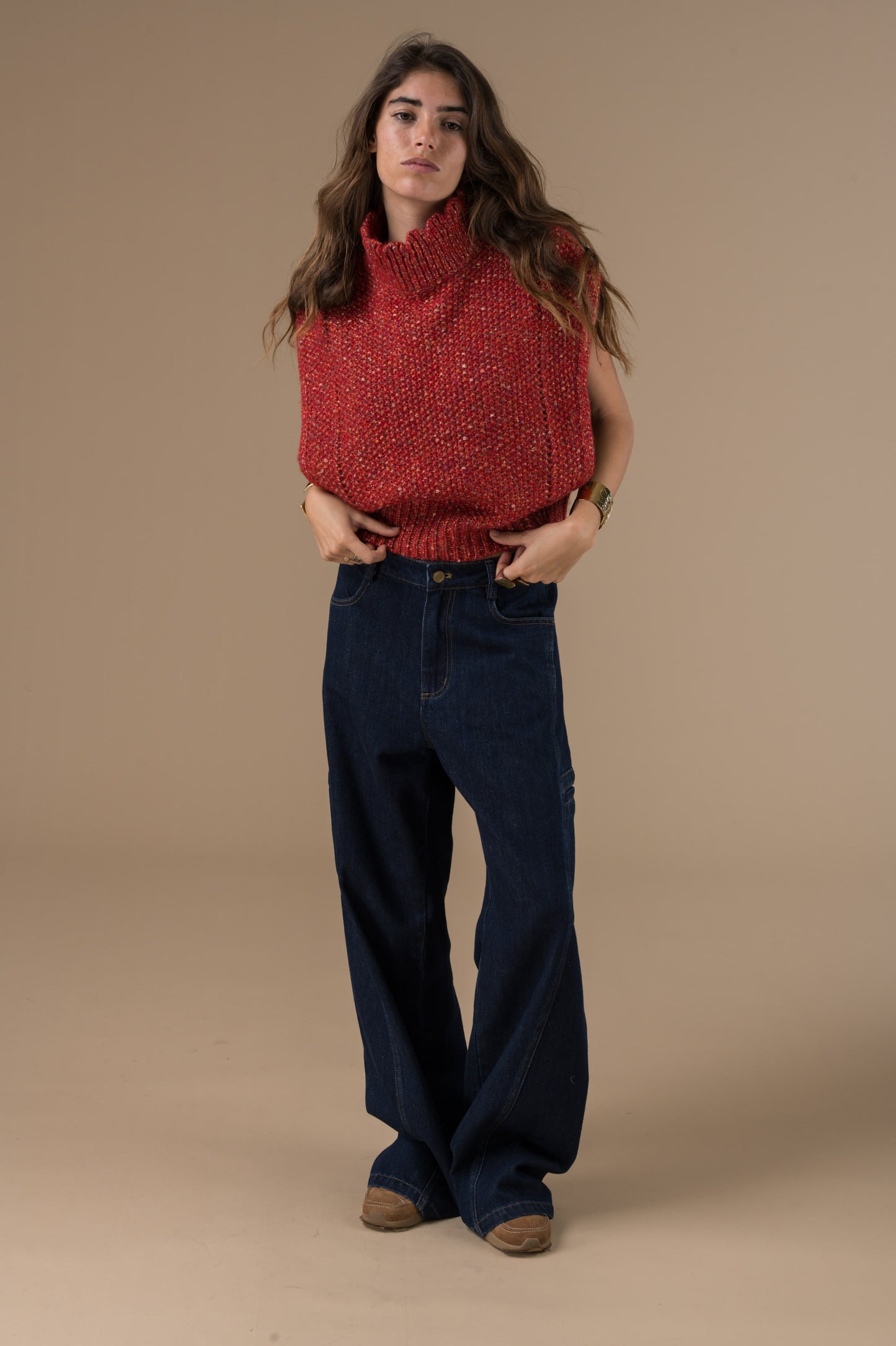 Pull Sonia à maille texturée au charme rétro