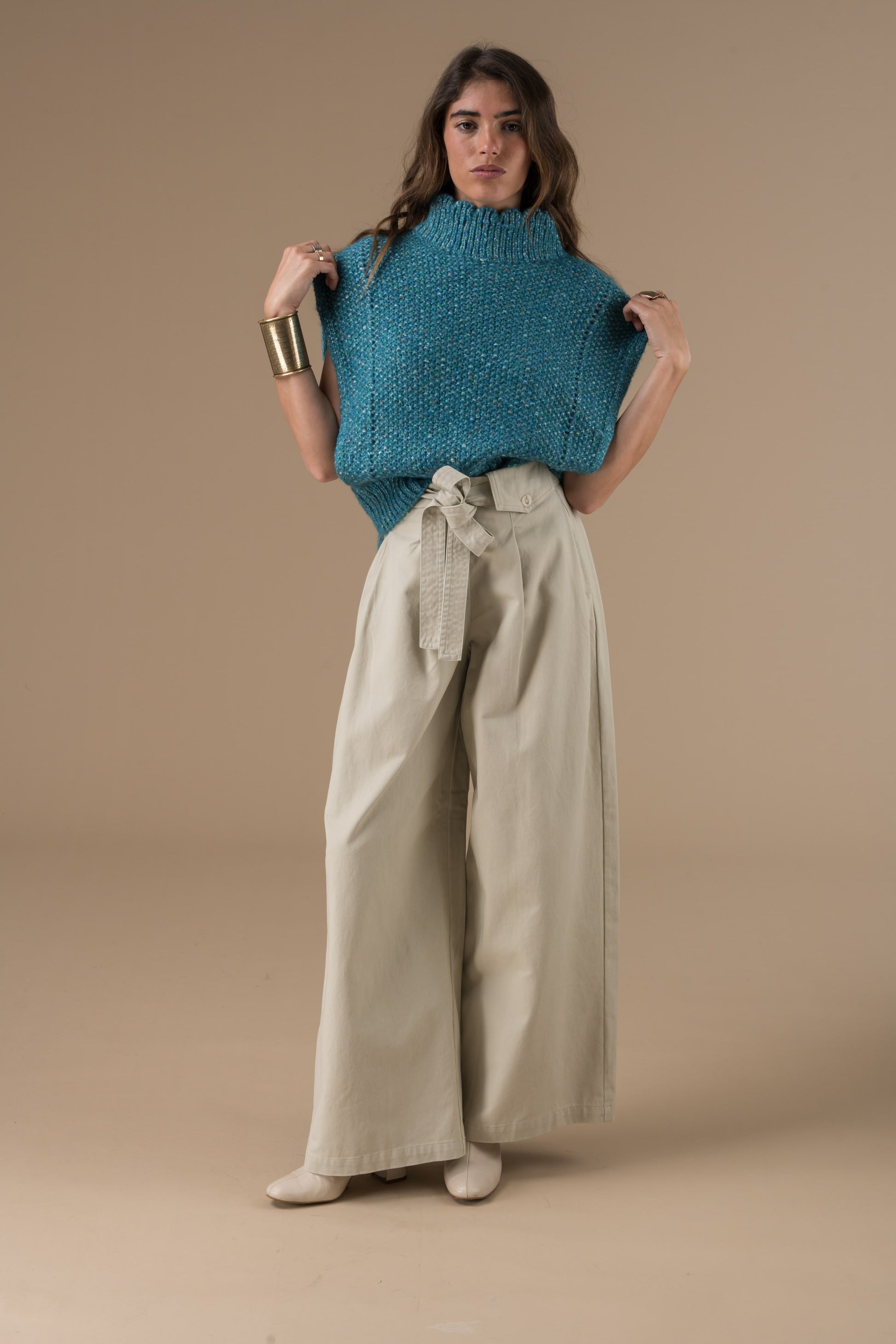 Pull Sonia à maille texturée au charme rétro