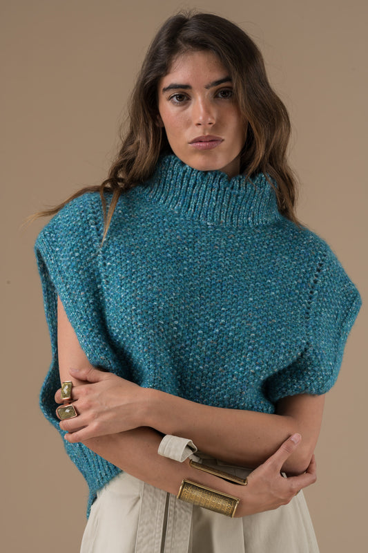 Pull Sonia à maille texturée au charme rétro